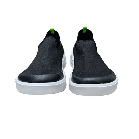 Oofos EEZEE LOW Women's Casual Slip On Black/White Sneaker Comfort Shoe - Picture 7 of 11